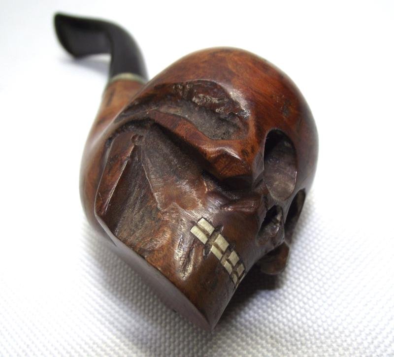 Vintage Skull Bowl Smoking Tobacco Pipe. — image 5