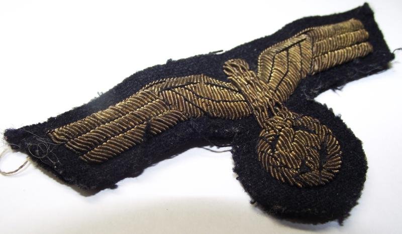WW2 Kriegsmarine Officers Bullion Breast Eagle. — image 3