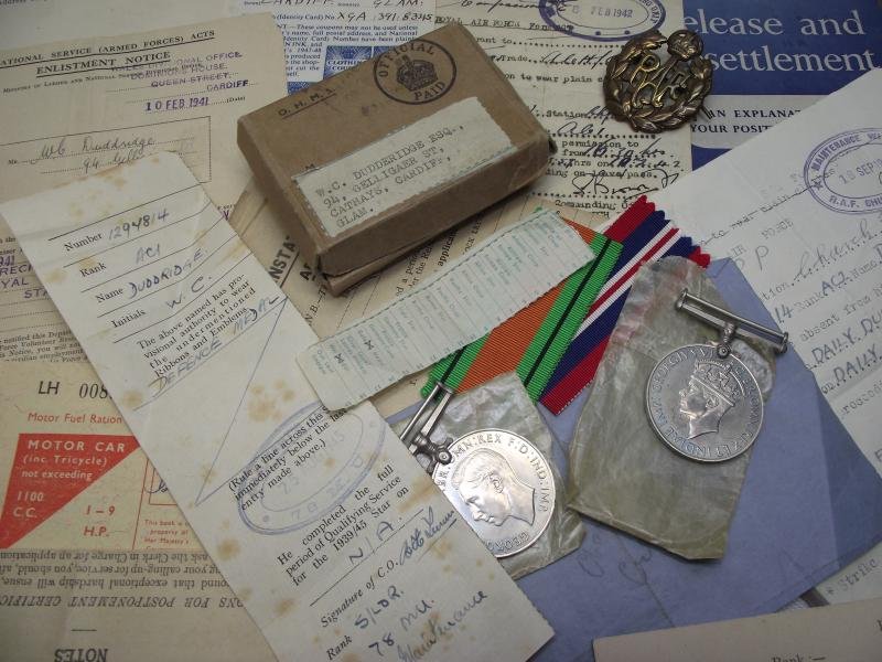 WW2 RAF 54 OTU Medal and Paperwork Grouping. Cardiff Veteran. — image 2