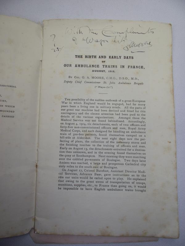British 1920's Booklet, The Birth and Early Days of our Ambulance Trains in France, 1914. — image 4