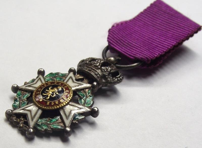 Belgium Order of Leopold I Commanders Cross Miniature — image 3