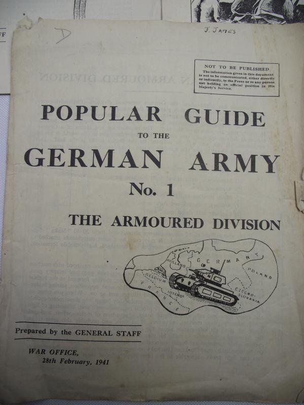 5 X 1941 Dated War Office Publications, Popular Guide to the German Army. to — image 2