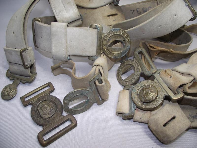 Selection of Relic Victorian 1882 Pattern Buffed Leather Belts and Buckles. — image 3