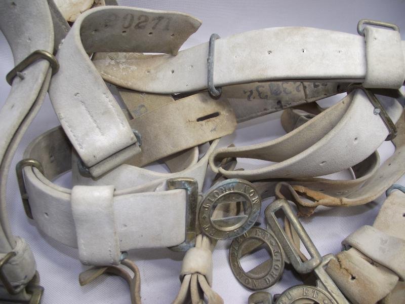 Selection of Relic Victorian 1882 Pattern Buffed Leather Belts and Buckles. — image 5