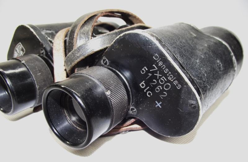 WW2 Cased German, 7X50, blc Dienstglas. Carl Zeiss Jena. — image 6