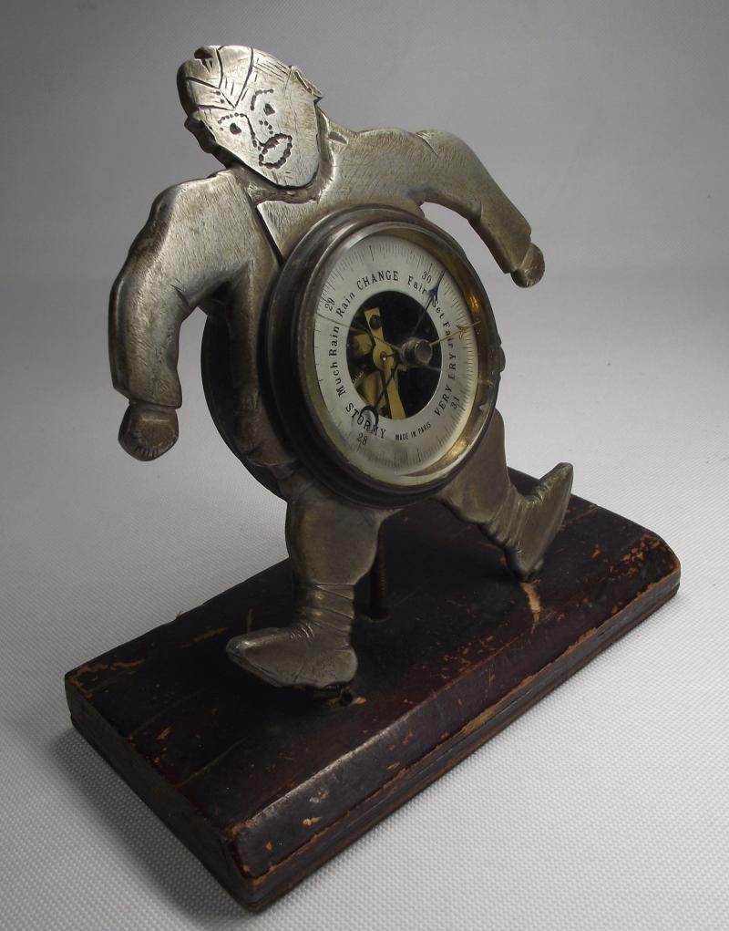 WW1 Royal Flying Corps Clock Barometer Souvenir. — image 2