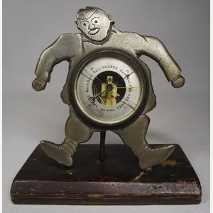 WW1 Royal Flying Corps Clock Barometer Souvenir.