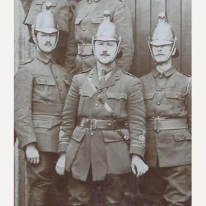 British WW1 Army Fire Fighters Squad Photograph.