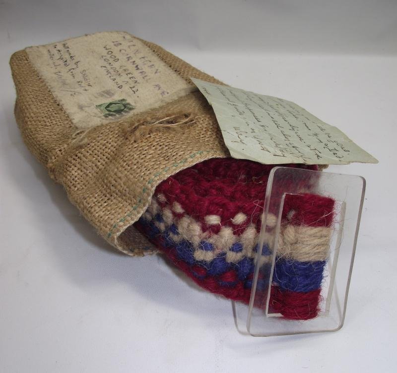 WW2 British Hospitalised Soldier's Hand Made Cloth Belt and Packaging. — image 3