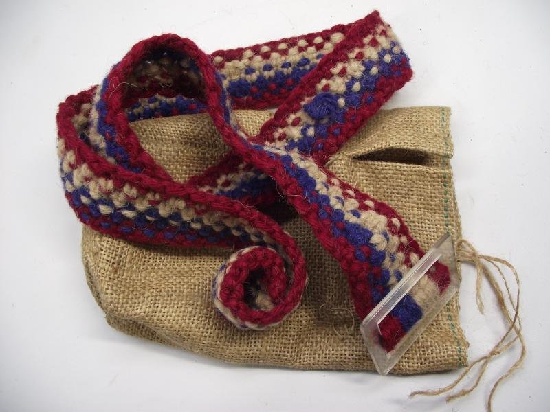 WW2 British Hospitalised Soldier's Hand Made Cloth Belt and Packaging. — image 6