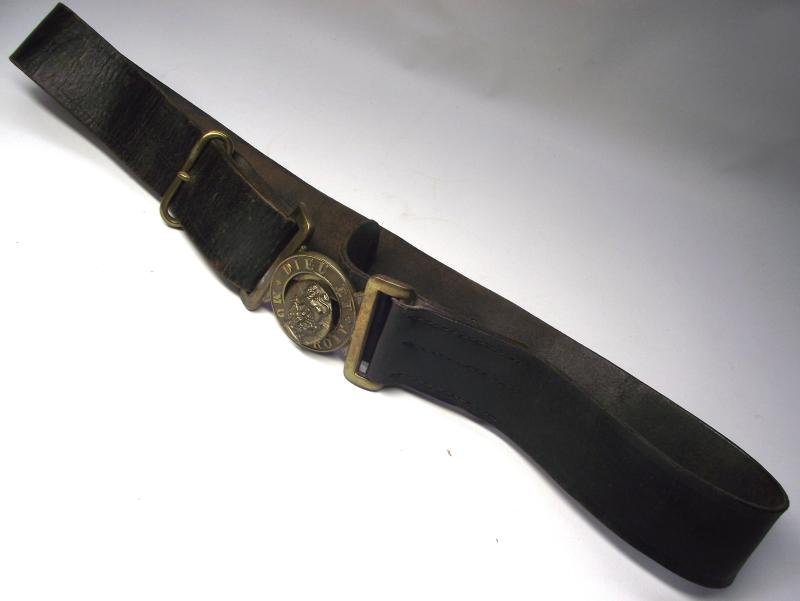 Victorian Brown Leather Sergeant's Waist Belt. — image 2