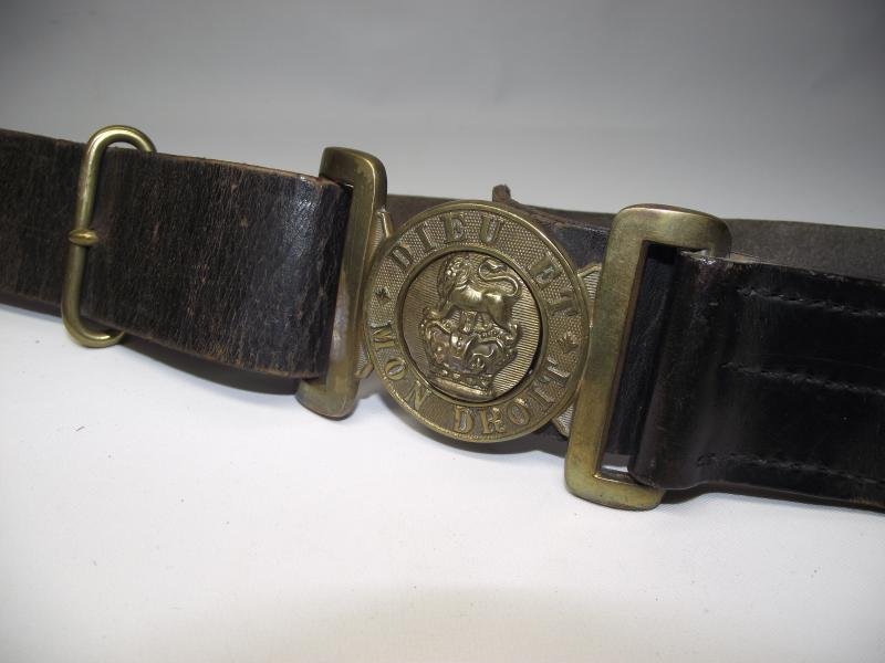 Victorian Brown Leather Sergeant's Waist Belt. — image 3