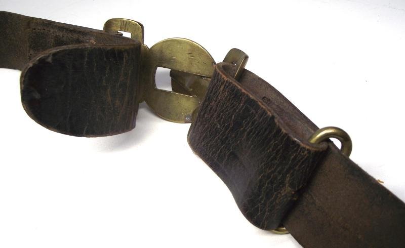 Victorian Brown Leather Sergeant's Waist Belt. — image 5