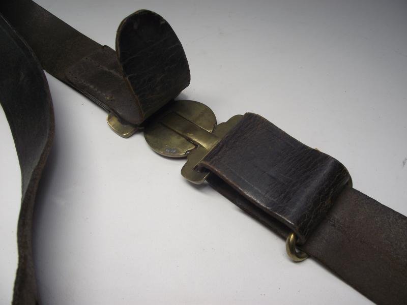 Victorian Brown Leather Sergeant's Waist Belt. — image 8