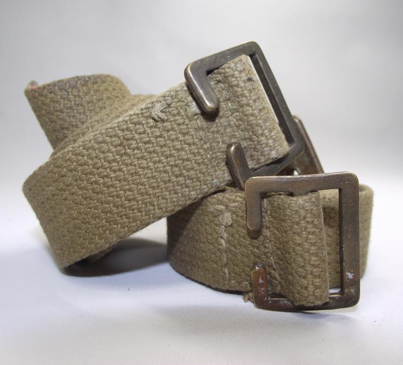 Pair of 1919 Naval Pattern Utility / Haversack Straps. 1919 Dated. — image 3