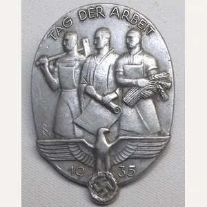 1935 Tag Der Arbeit Badge. Maker M.O.S.
