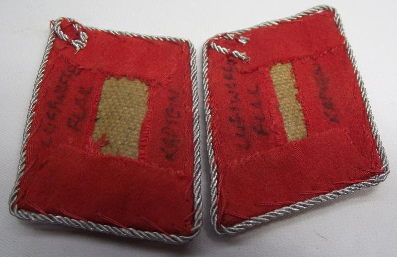 WW2 German Luftwaffe Flak Oberleutnants Collar Tabs. — image 3