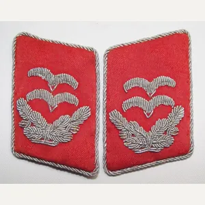 WW2 German Luftwaffe Flak Oberleutnants Collar Tabs.