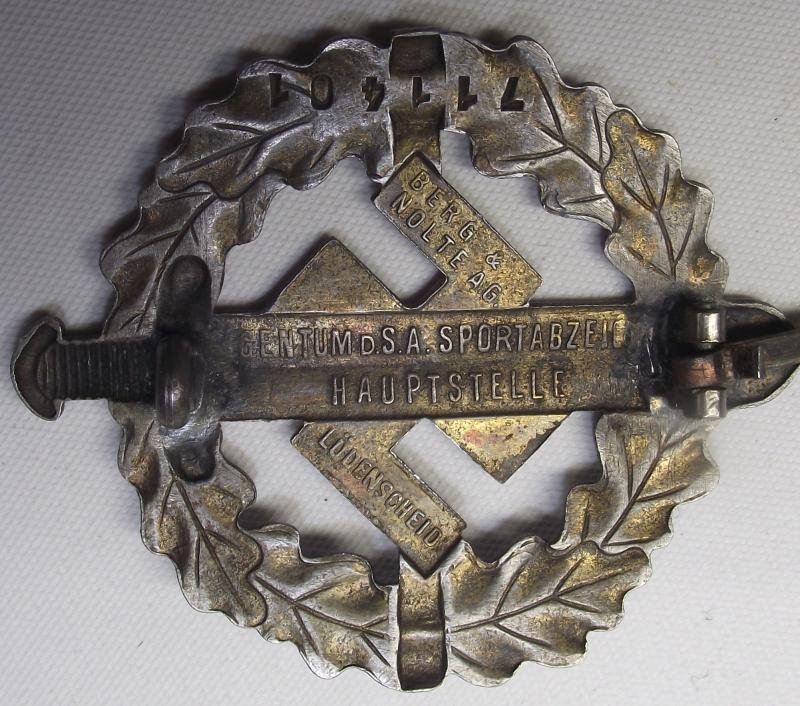 Bronze SA Sports Badge. Berg & Nolte. — image 5