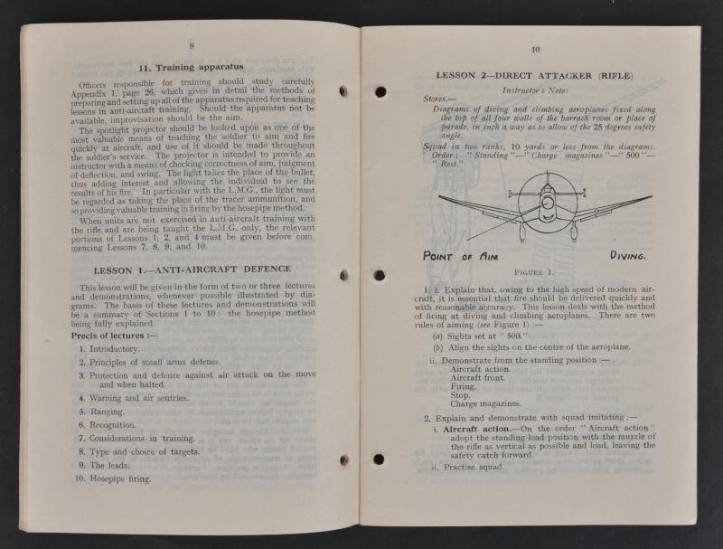 WW2 British 'Anti Aircraft' - Small Arms Training Manual 1942 — image 3