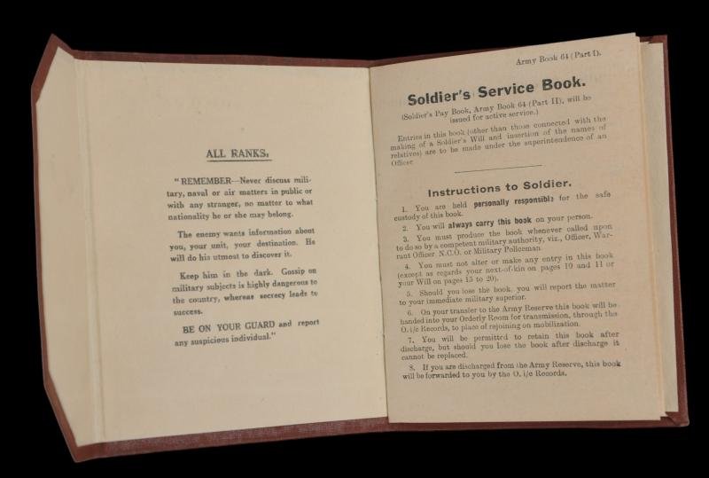 WW2 British Army Paybook AB64 - Blank Copy Unissued — image 2