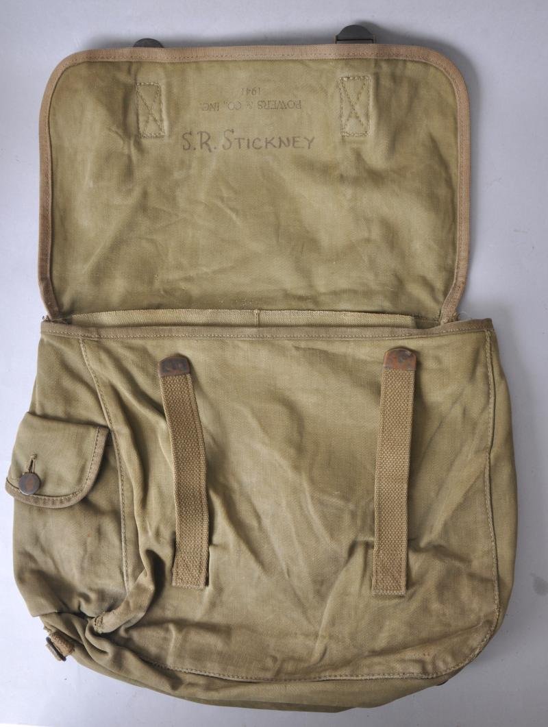 WW2 US Rubberised Fabric M36 Field Bag (Musette Bag) 1941 — image 3