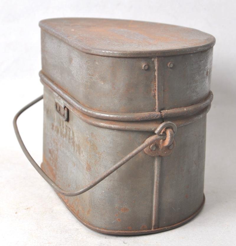 WW1 British Kidney Shaped Messtin - Marked To Royal Marine Artillery ( RMA ) — image 6