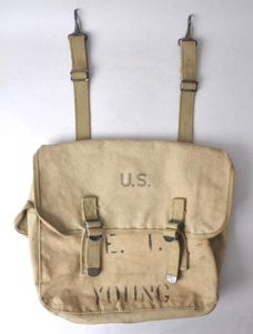 WW2 US M36 Field Bag (Musette Bag) - Named & …