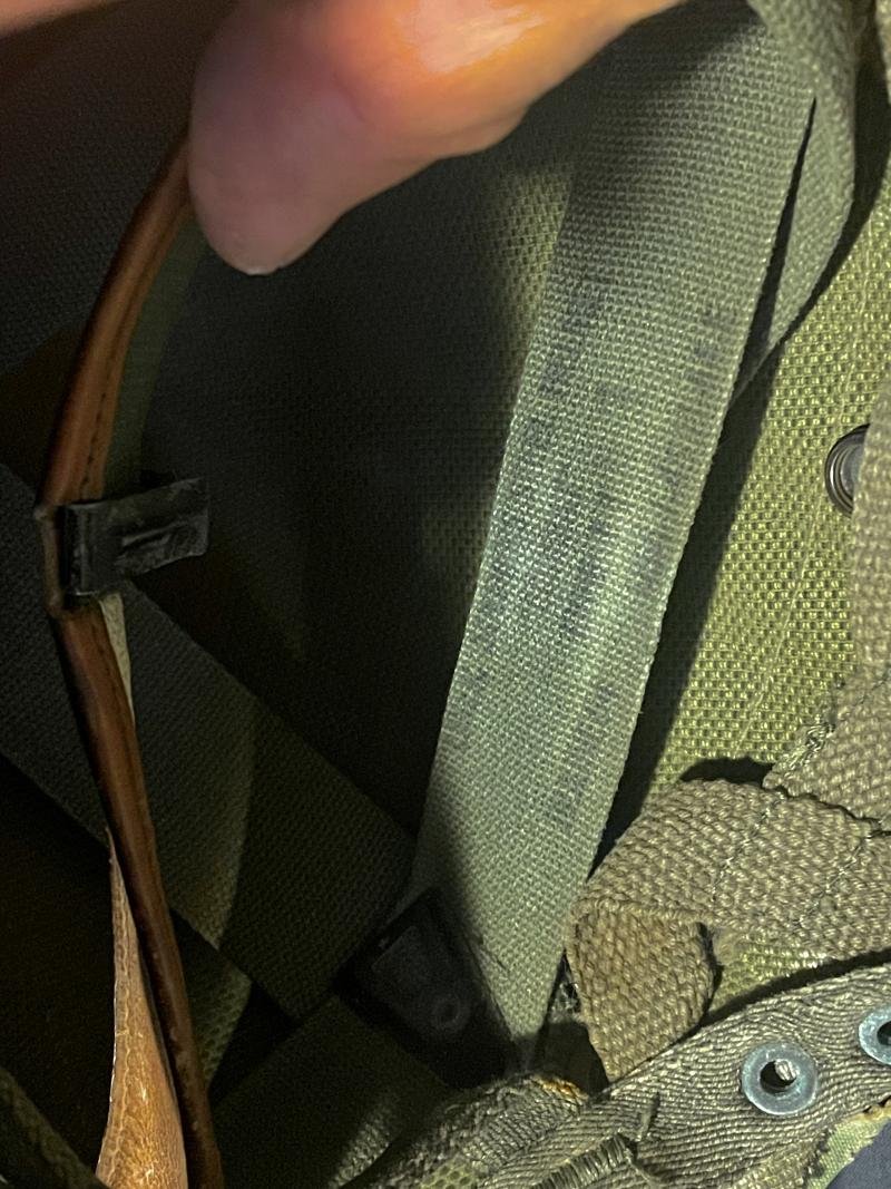 Vietnam War USMC Helmet With 'Gunny Sergeant ' Insignia To Front — image 8