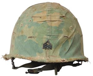 Vietnam War USMC Helmet With 'Gunny Sergeant ' Insignia To …