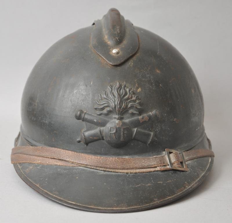 WW1 French Artillery M15 Adrian Helmet — image 2