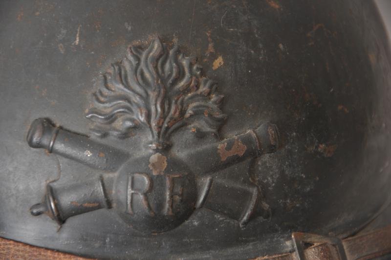 WW1 French Artillery M15 Adrian Helmet — image 7