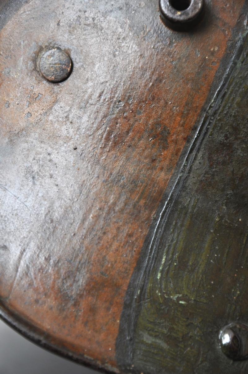 WW1 German Battle Damaged Camouflage M17 Helmet — image 6