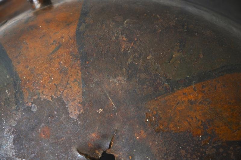 WW1 German Battle Damaged Camouflage M17 Helmet — image 8