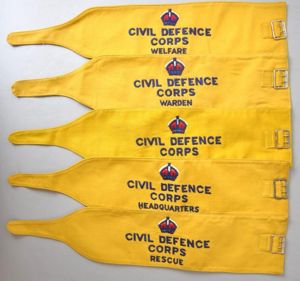 Postwar Civil Defence Corps Armband Set