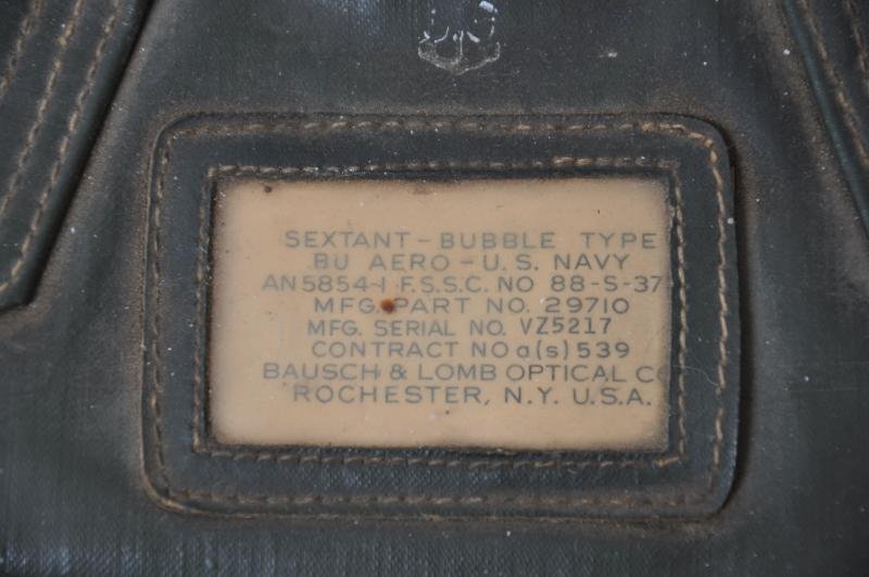 USAAF Bomber Crews /Masters Of The Air Interest - WW2 USAAF Bubble Type Sextant Carry Bag — image 7