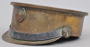 WW1 British 4.5 Howitzer Shellcase Trenchart Cap 1916