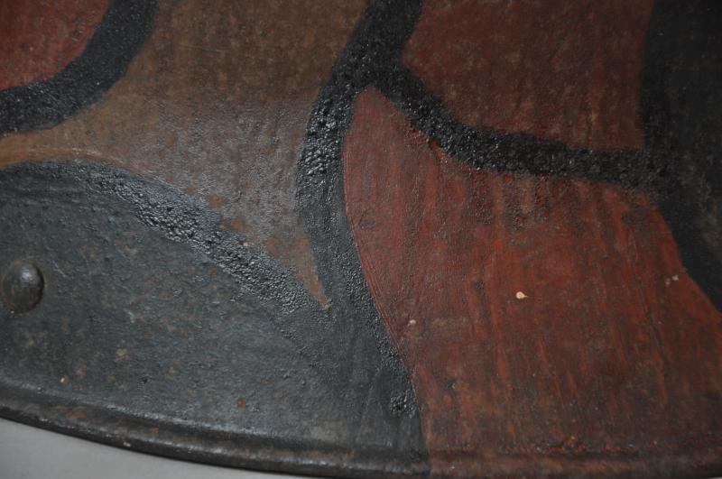 WW1 US GI Doughboy Painted German 'Mimickry' Camouflage Helmet — image 8