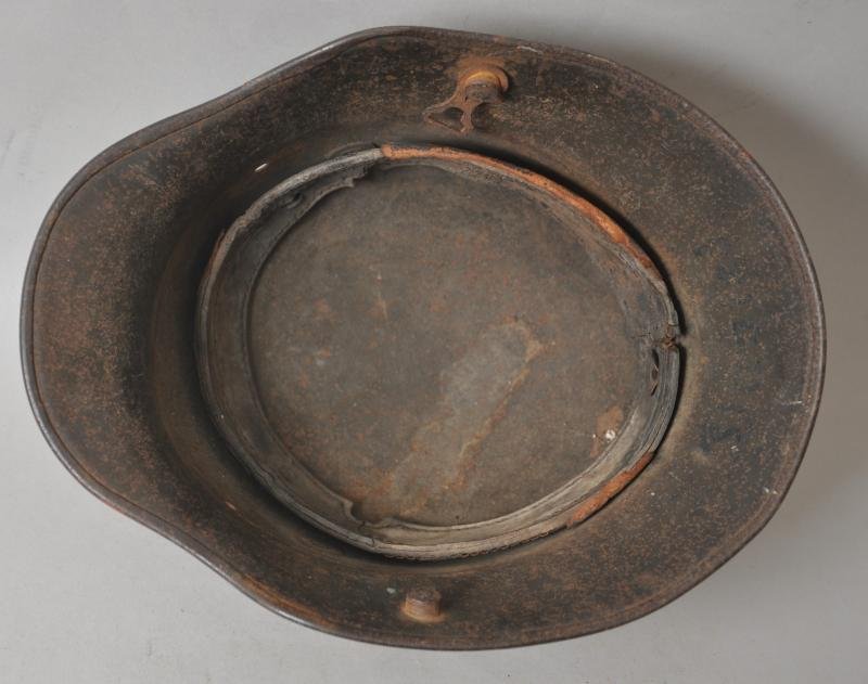 WW1 US GI Doughboy Painted German 'Mimickry' Camouflage Helmet — image 9