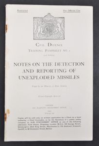 WW2 'Notes On The Detection & Reporting Of Unexploded Missiles' …
