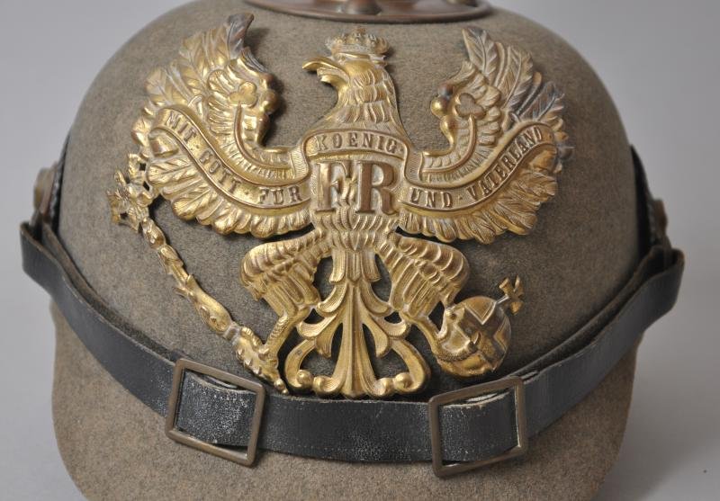 WW1 German Ersatz Felt Pickelhaube Of Prussia — image 6