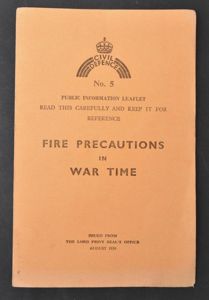 Fire Precautions In War Time - August 1939