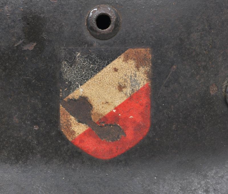 WW2 German M35 Double Decal Luftwaffe Helmet With Cut Chinstrap — image 5