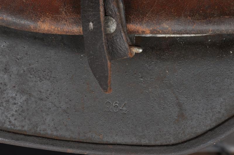 WW2 German M35 Double Decal Luftwaffe Helmet With Cut Chinstrap — image 8