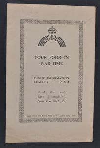 WW2 British Civil Defence Pamphlet No.4 - Your Food In …