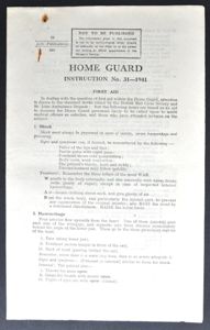WW2 British Home Guard Instruction No.31 - First Aid 1941