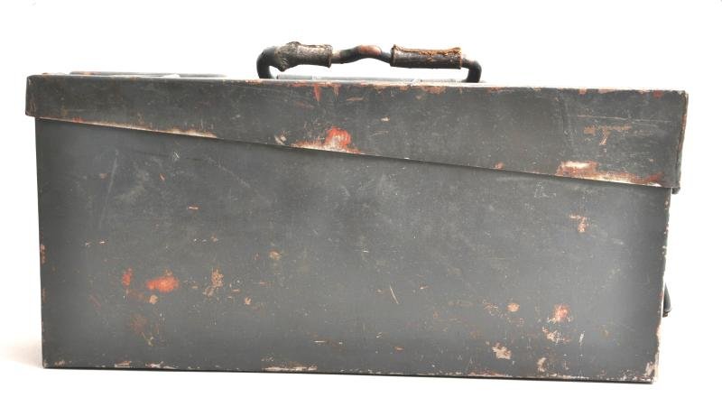 WW2 German MG Tin , Ordnance Grey Painted Steel — image 3