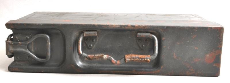 WW2 German MG Tin , Ordnance Grey Painted Steel — image 5