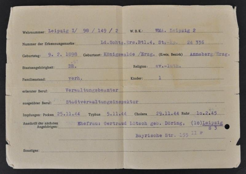 WW2 German Army Soldbuch 1944 - Machine Gun Battln , Fortress Unit 72 — image 10