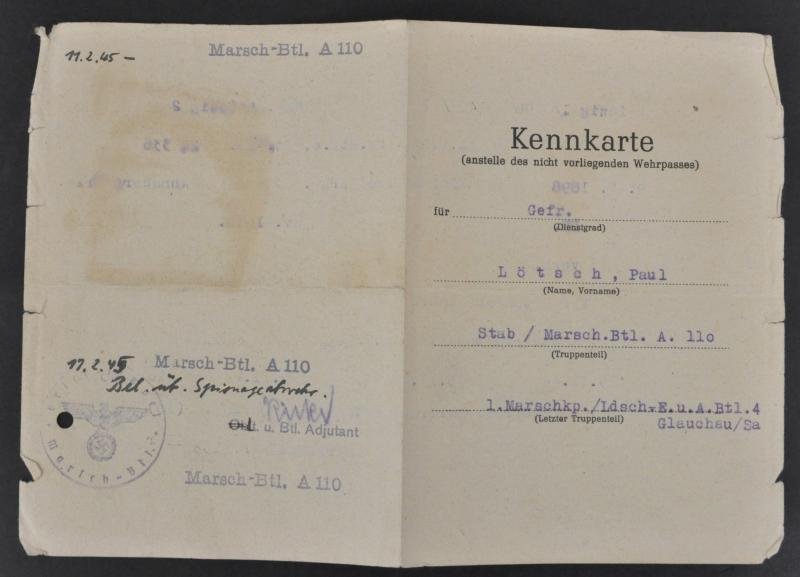 WW2 German Army Soldbuch 1944 - Machine Gun Battln , Fortress Unit 72 — image 11